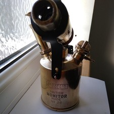  VINTAGE/ANTIQUE MONITOR No 26  BRASS BLOW LAMP/BLOW TORCH WITH HOLED HANDLE 