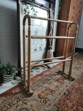 Antique Oak Towel Rail Rack
