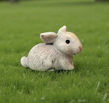 MINIATURE GREY RABBIT FIGURINE