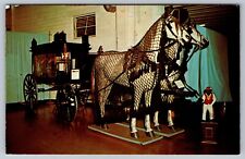 Horse Drawn Hearse Museum Exhibit Historical Postcard