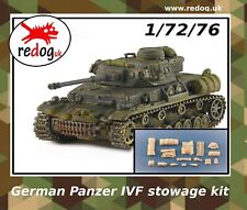 1:72/76 - Panzer IV Ausf F2 Tank  Scale Model Stowage/Accessories kit