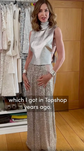 Topshop trinny silver sequin - topshop,