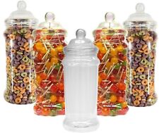 2585ml Tall Retro Plastic Sweet Jars Favour Wedding Party Candy Cart YOU CHOOSE