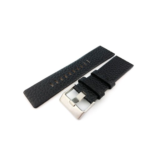 Black genuine leather strap - genuine,