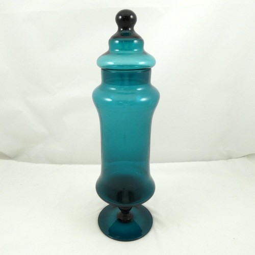 Glass apothecary jar footed - glass,