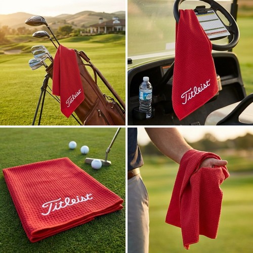 Titleist red golf towel ball - towel,