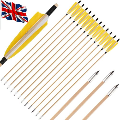 12x wooden arrows - 32",