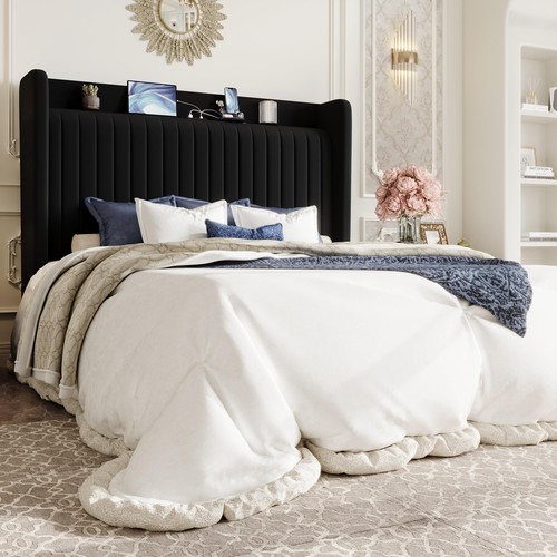 Queen size velvet bed - size,