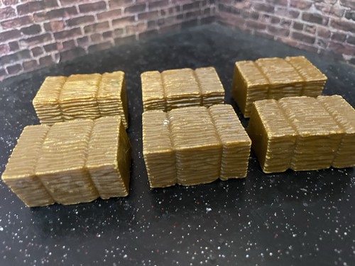 Diorama resin bales straw - bales, of