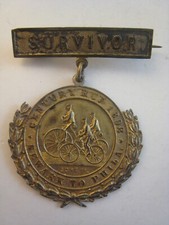 Rare Antique 1892 ' SURVIVOR ' NEWARK TO PHILA. BICYCLE  Award PENNY FARTHING