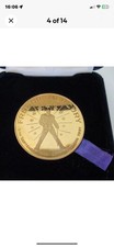 Queen Freddie Mercury 1992 Gold Medal Coin Fan Club Medallion + Box