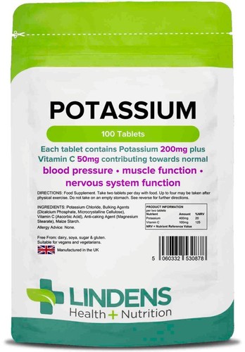 Lindens potassium 200mg - lindens,