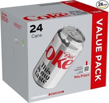 Diet Coke Can Cola, Box 330 ml (Pack of 24)