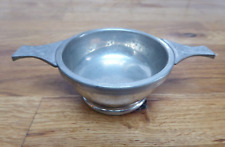 Vintage Scottish Pewter Quaich Bowl By Forrest, Glasgow