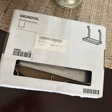 NEW Ikea GRUNDTAL 5x10" Stainless Wall Hanging Shelf
