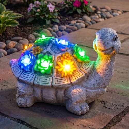 Turtle garden ornament solar - turtle,