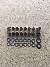 Lambretta Stainless Engine Side Chain Case Nyloc Dome Nut Kit