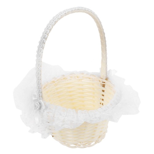 Wedding petal basket wicker - wedding,