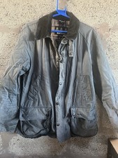 BARBOUR ASHBY Men's WAXED Jacket - Blue - Size M Medium