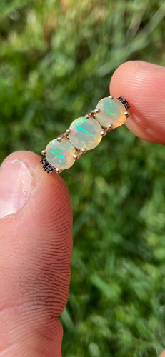 9ct gold tggc ethiopian opal - gold,
