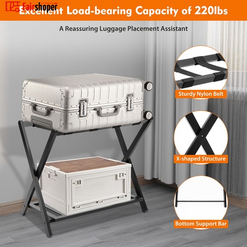 Black folding luggage - folding,