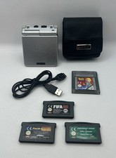 Nintendo GBA SP Game Boy Advance SP Silver + Case Charger & Games