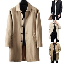 Spring Fall Men's Trench Coat