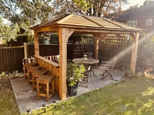 4m X 3m Wooden gazebo Strong
