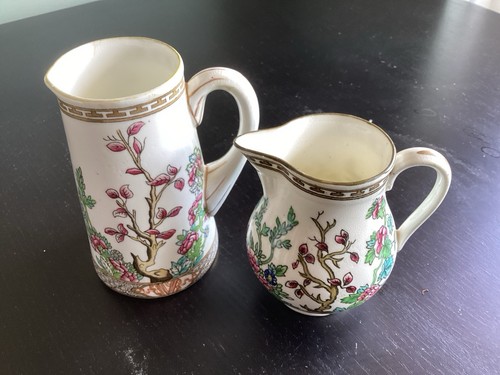 Coalport indian tree jugs - indian,