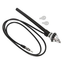 Classic Car Chrome Universal Radio 4 Section Aerial Antenna Wing Mount Black UK