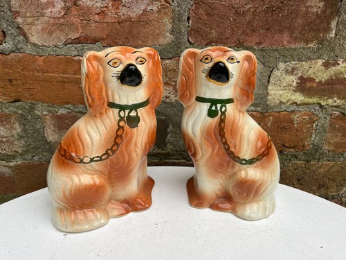 Pair antique staffordshie - antique,