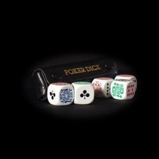 Deluxe Poker Dice / Liar Dice - Supplied in a Leather Case