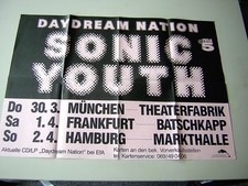 SONIC YOUTH Daydream Nation ORIG 1989 GERMAN TOUR-POSTER 84x59 cm GEFALTET