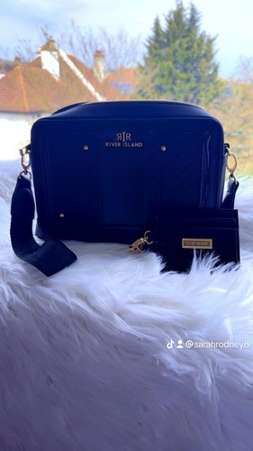 River island black faux - river,