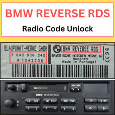 Radio Code for BMW REVERSE RDS BLAUPUNKT Radio E36 E34 E30 Z3 M3 Unlock Pin Code