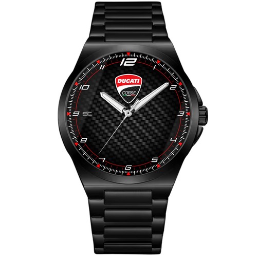 Wristwatch black steel - black,