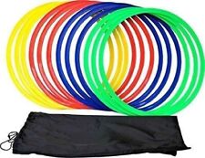 12 Pc Sport Training Agility Speed Ring Hoops Football Soccer Basketball 45cm UK