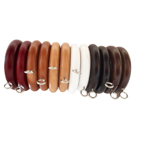 Wooden curtain rings with - curtain,