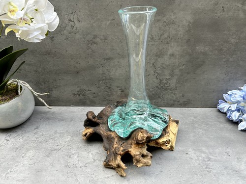 Molten glass stem vase gamal - molten,