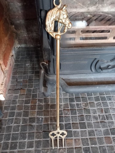 Vintage fireplace brass - fireplace, horse
