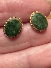 Vintage 9ct Yellow Gold & Jade