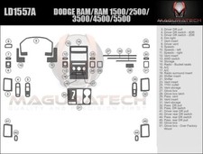 Fits Dodge Ram 1500 2009-2012 W/Bucket Seats Large Wood Dash Trim Kit