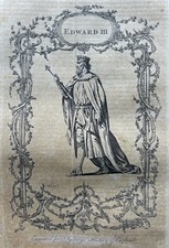 1773 Edward III, King Of England 1312 - 1377 Original Antique Print