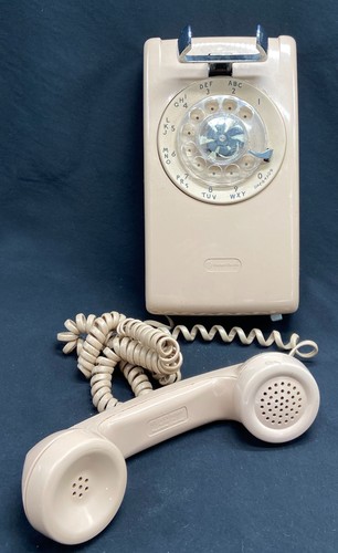Vintage rotary wall telephone - vintage,