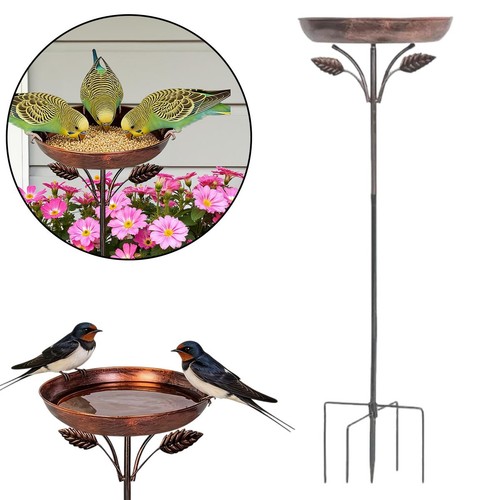 Metal bird bath - metal, tray