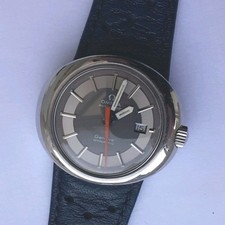 Vintage Ladies 1969 OMEGA GENÈVE DYNAMIC Auto, Bullseye, Date, Red Seconds Boxed