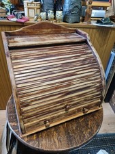 Antique French Tambour Fronted Desktop Desk Tidy Stationery Letter Rack.