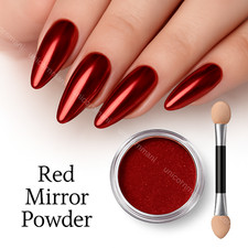 Red Mirror Nail Art Powder
