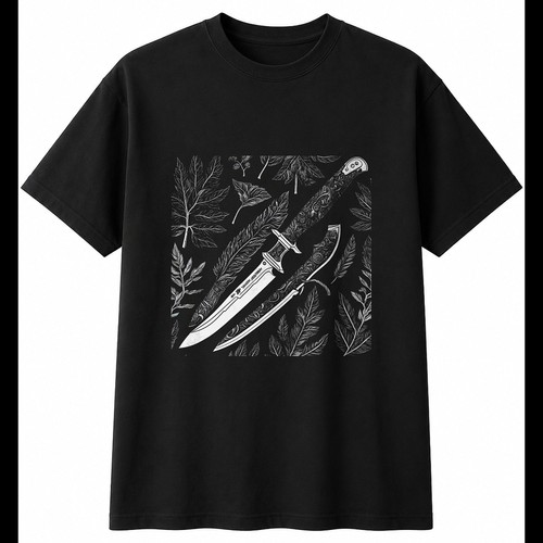 Detailed bushcraft knife - detailed,