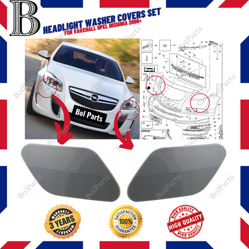 Headlight washer cover set - cover,